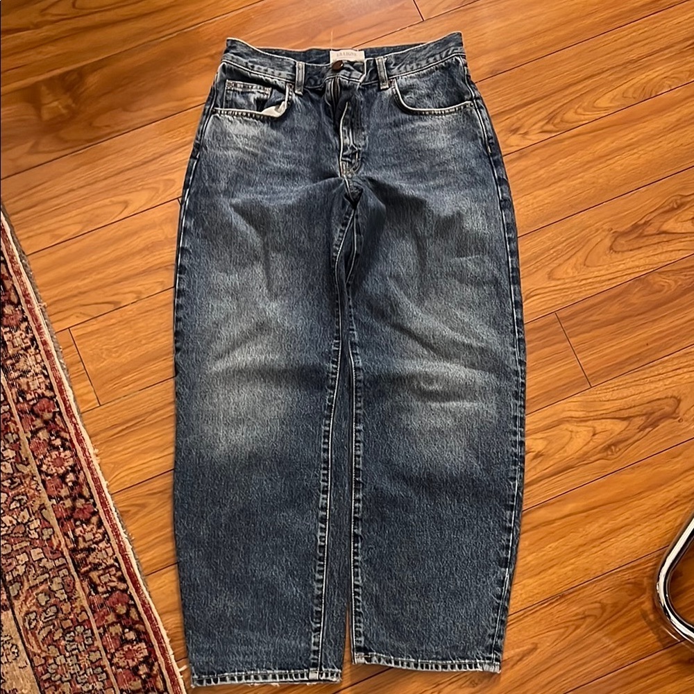 La‎ ligne Marilyn mid rise barrel Jean
